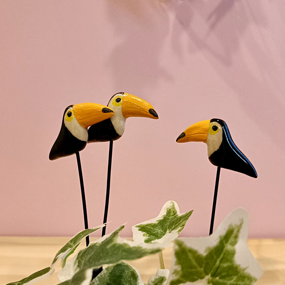 オオハシ】陶器のガーデンピック その他インテリア雑貨 Tokimokimi