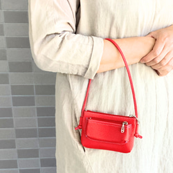 小さいお財布　ヒモ付き　＊牛革＊ 1枚目の画像