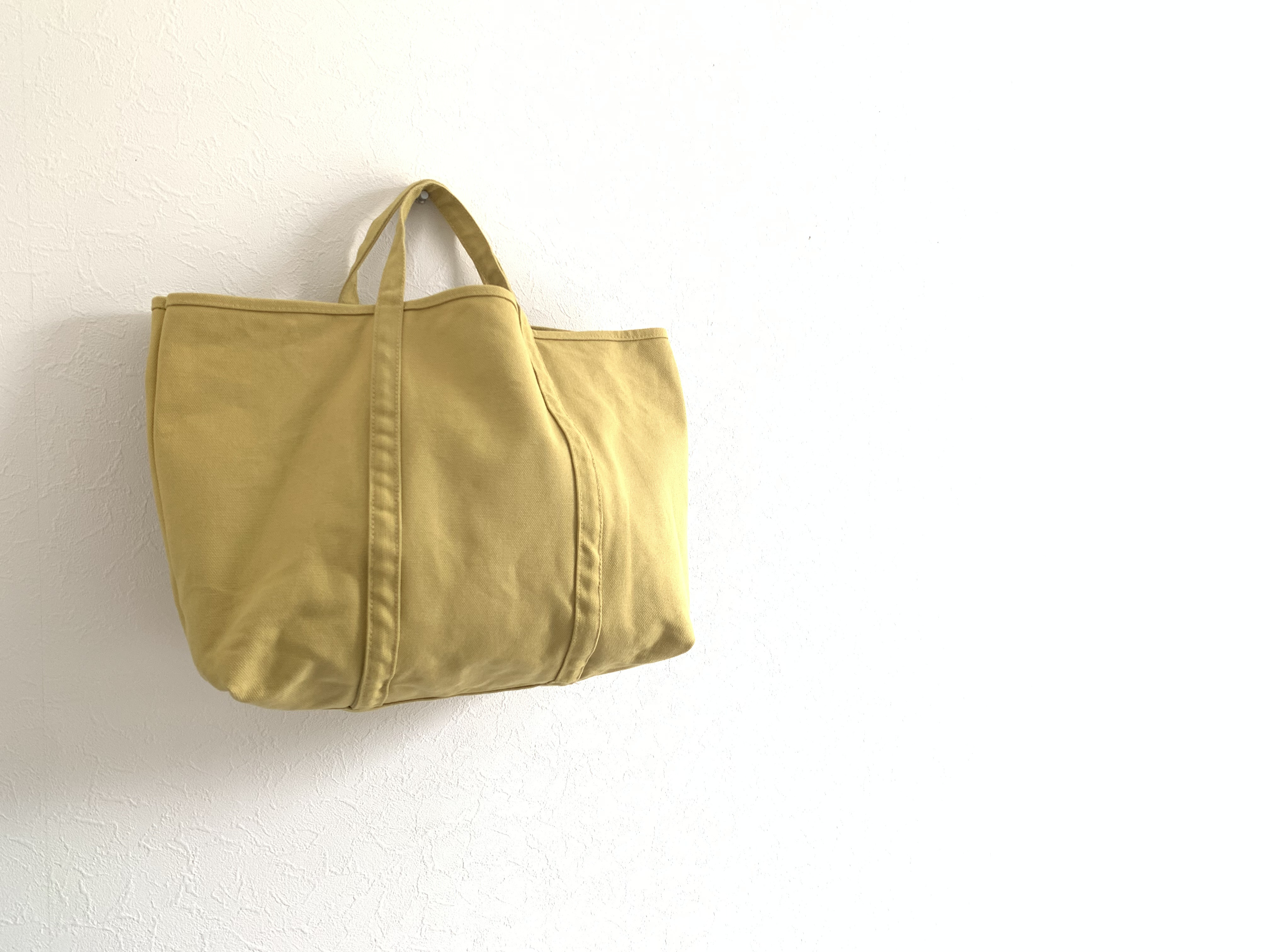 生地在庫限り【A4対応】帆布　BASIC TOTE ( M )　スイートポテト
