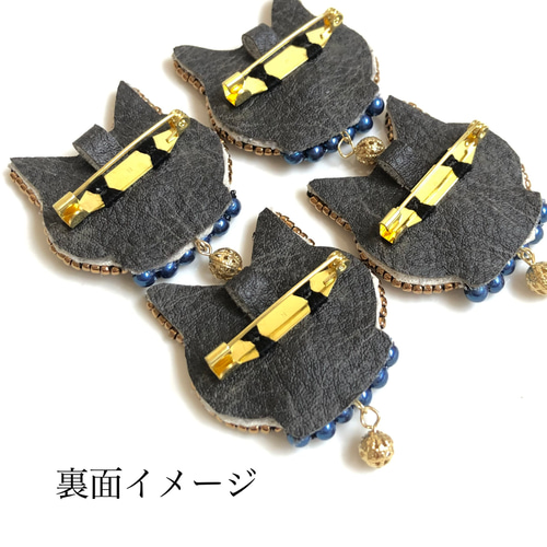 キジトラ】手刺繍ブローチ 2way仕様(バッグチャームオプションあり) 猫