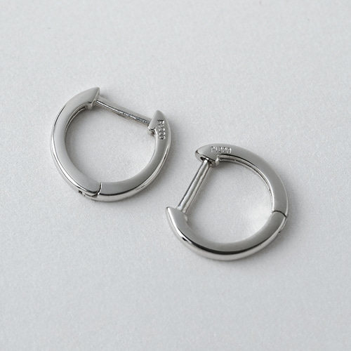 Pt900フープピアス 中折れ式 プラチナ 1.5mm×11mm 小さめ ペア