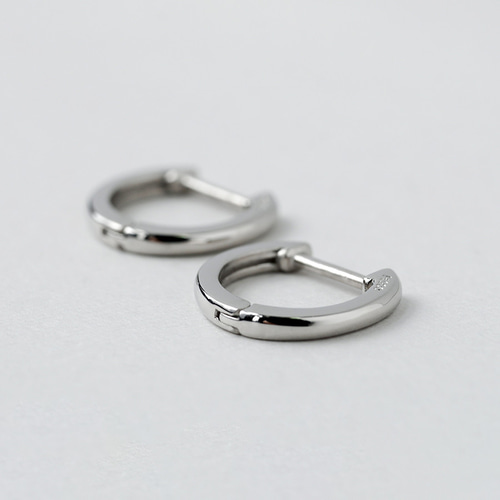 Pt900フープピアス 中折れ式 プラチナ 1.5mm×11mm 小さめ ペア