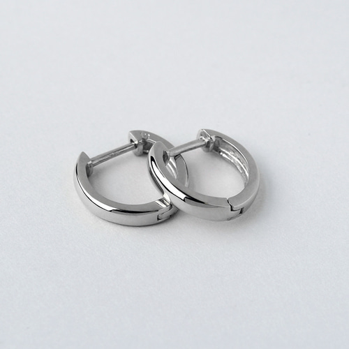 Pt900フープピアス 中折れ式 プラチナ 2.4mm×12mm ペア【p3102