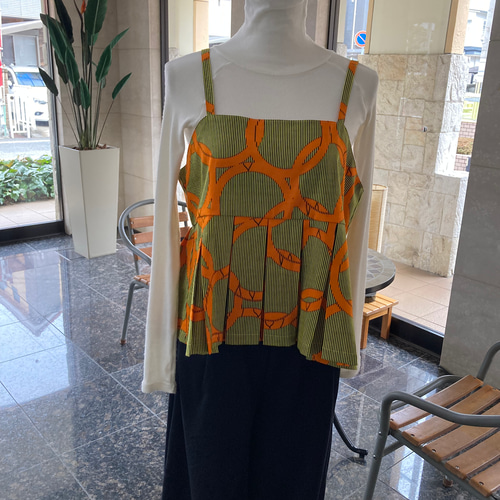 アフリカ布 キャミソールビスチェ 2way チュニック ラハコレ 通販  