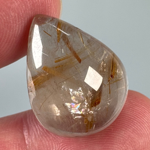 スモーキー ルチルクォーツ 22.5ミリ ルース Tu2136 天然石 pinky 通販