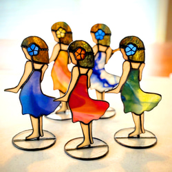 ステンドグラス パネル『ダリア~dahlia~』 フォトフレーム・写真立て