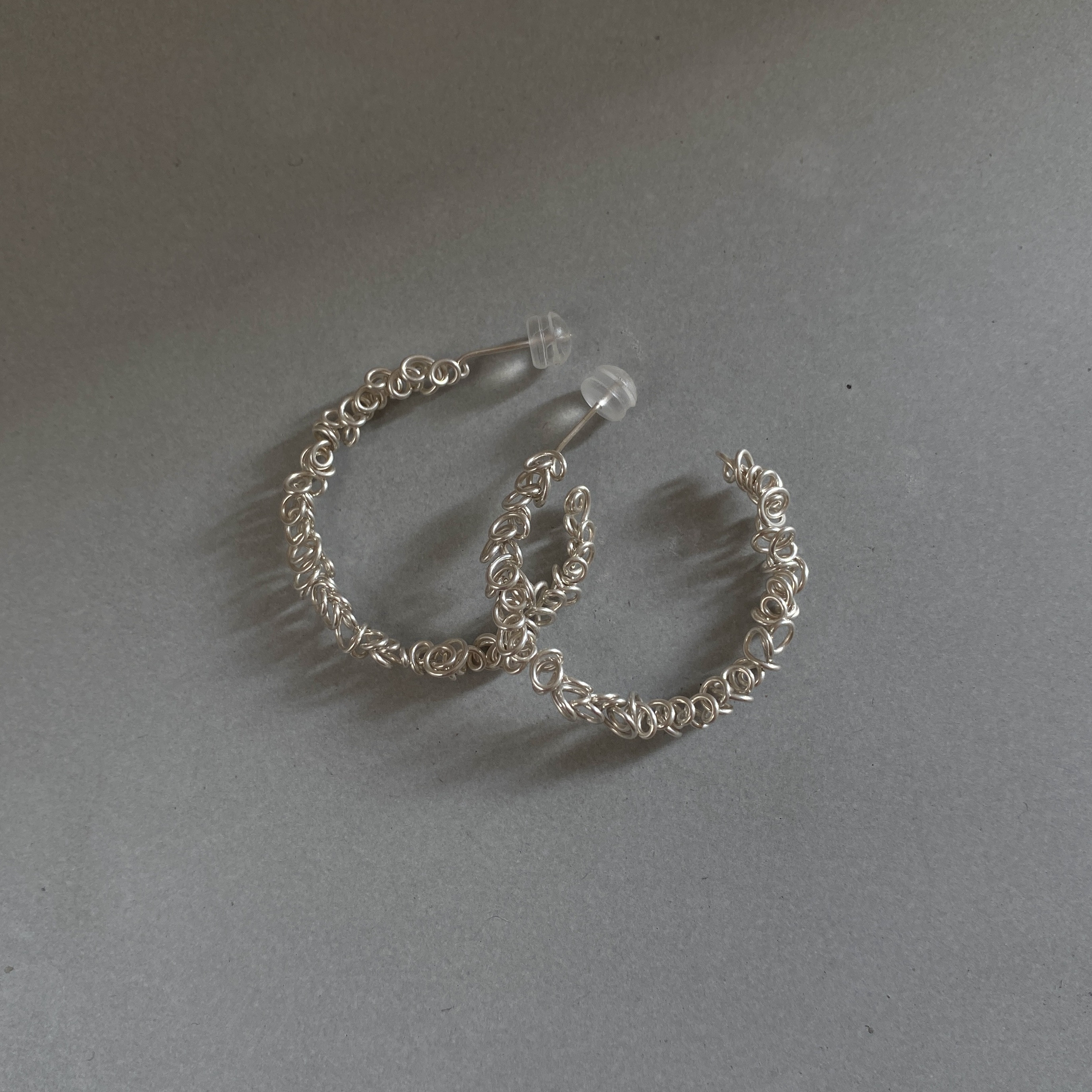 Crumple hoop pierce L フープピアス sv925