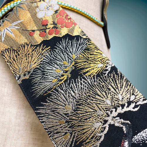 ウエスト 55〜75cm ふじにしきmサッシュベルト 帯リメイク 着物