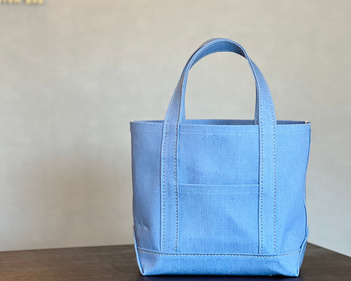 2025春夏新作》爽やかカラーのライトブルーデニムトートS
