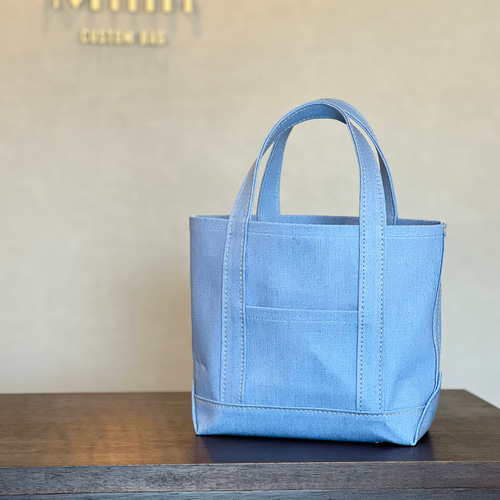 2025春夏新作》爽やかカラーのライトブルーデニムトートS