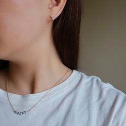 紫陽花 ブルー ベビーパール ネックレス 小さいパール 14kgf 金属アレルギー 誕生日 母の日 ギフト プレゼント 7枚目の画像