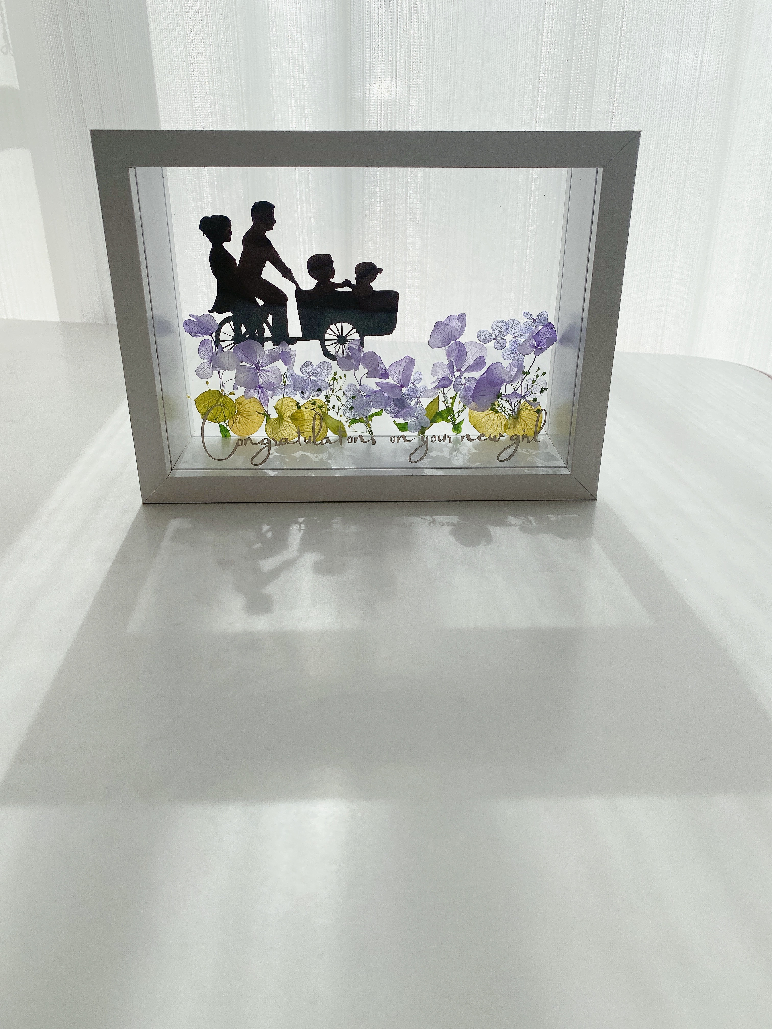 うちの子オーダー2025 すみれカラー　フラワーボックス　うちの子デザイン　オーダーデザイン　名入れ　文字入れ　紫陽花