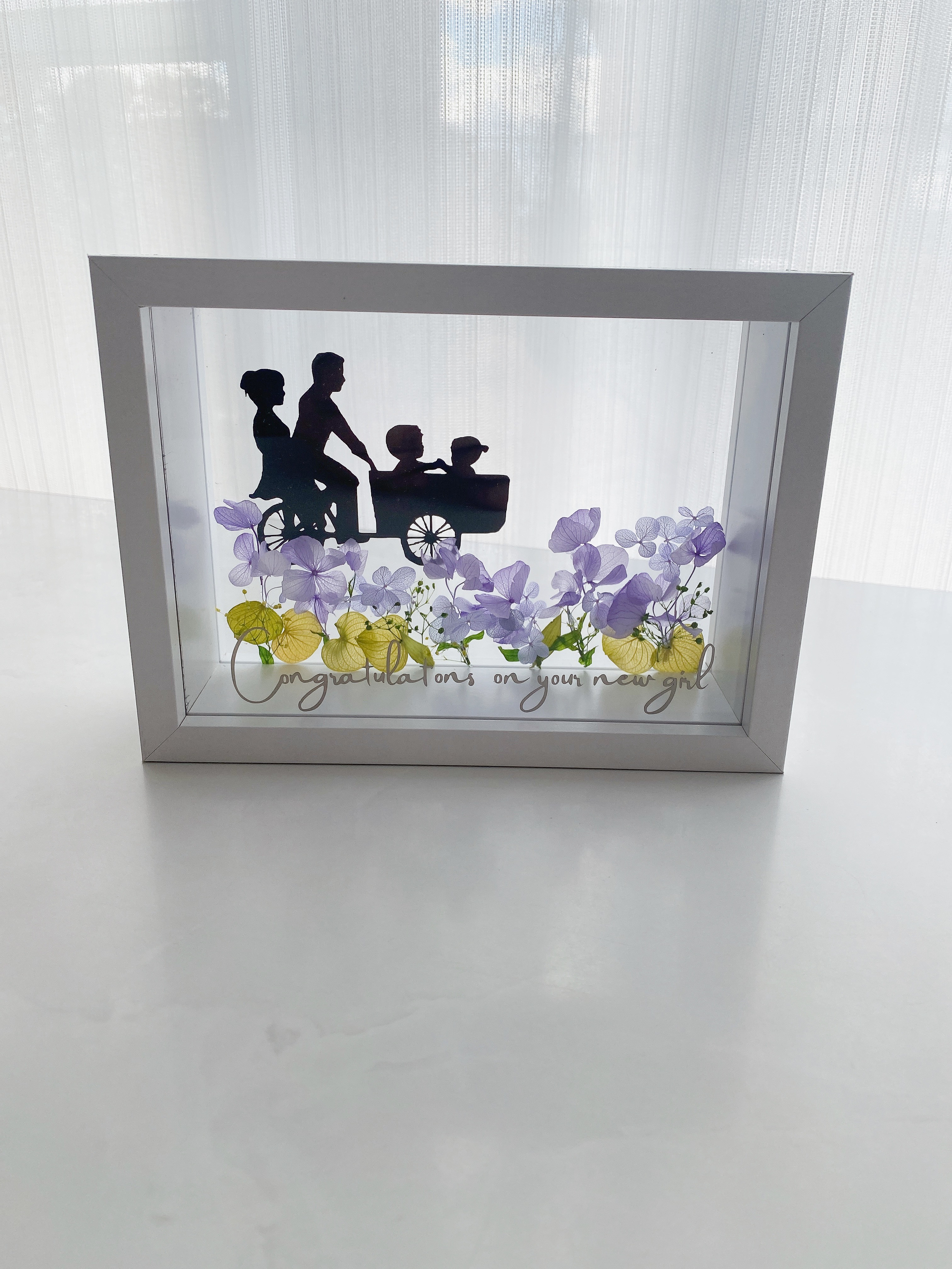 うちの子オーダー2025 すみれカラー　フラワーボックス　うちの子デザイン　オーダーデザイン　名入れ　文字入れ　紫陽花