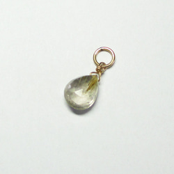 14KGF [天然石チャーム] カーネリアン ドロップカット（ai-0694