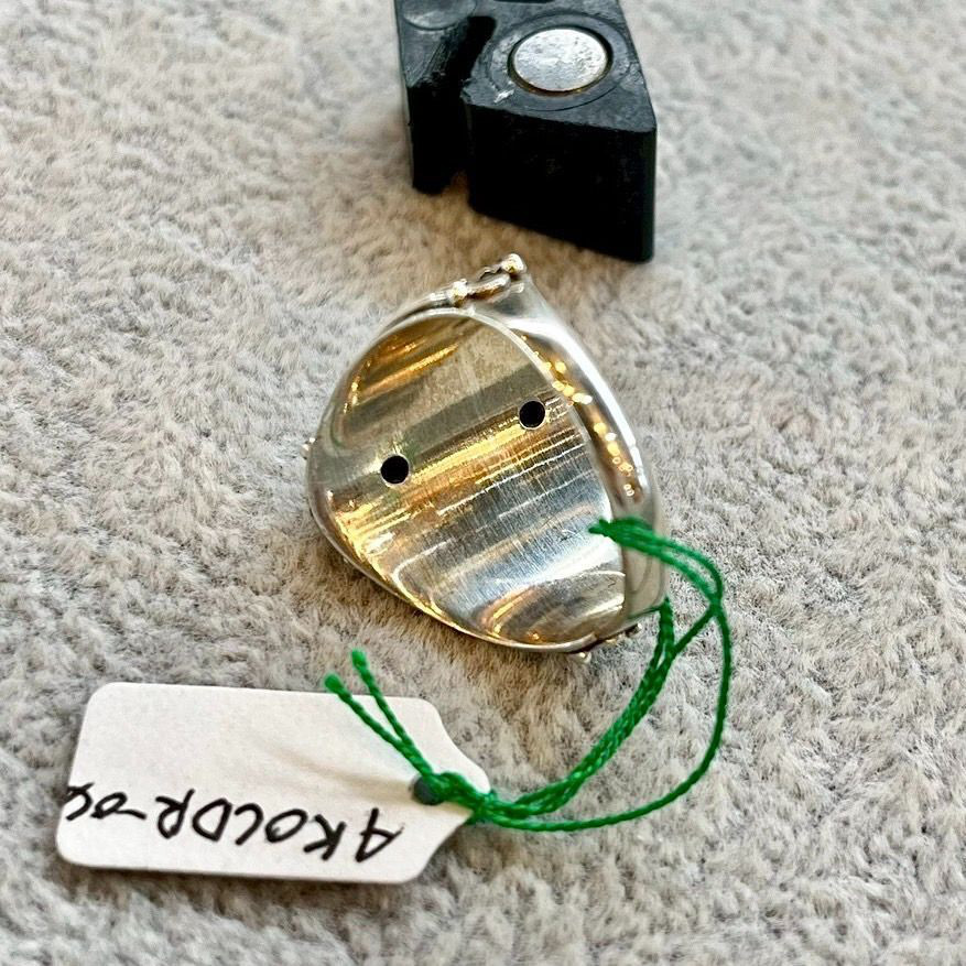 シルバーリング ターコイズ ラピスラズリ シルバー925 天然石 18号 ハンドメイド 一点物 ブルー グリーン