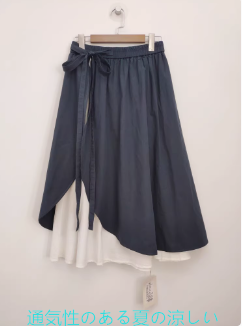 女性のための文学ピュアコットンカラーブロッキングスカート2025スプリングマショップオリジナル汎用カジュアルデザインミデ