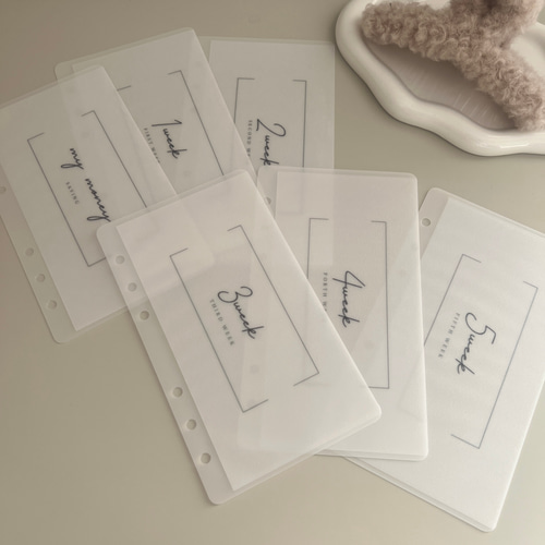 A6 リフィル Grid squares week saving 1750円 現金振り分け/week＊savingリフィルA6サイズ その他雑貨 yu_saving