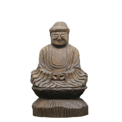 仏像 円空仏 木彫 十一面観音菩薩像（高さ30cm 着色) 【受注制作 納期