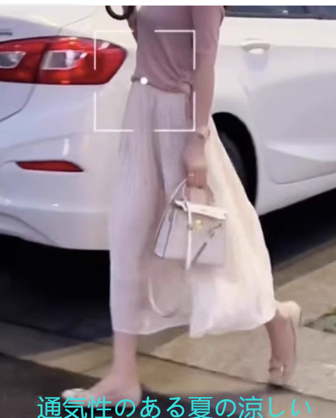 2025サマーシルクスカート女性プリーツスカートビッグヘムスカート気質ミディアムレングスフェアリースカート