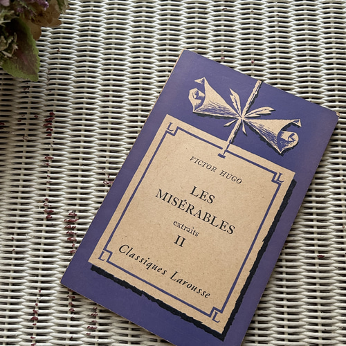 フランスアンティーク Classiques Larousse パープルカラーの本