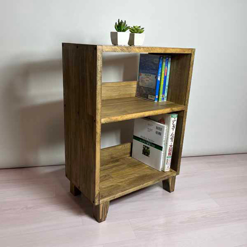 木製ラック シェルフ インテリア 棚 本棚 家具 木工 中古 11種類の色あり】棚・2段ボックス・ラック・シェルフ・木製・収納＜No