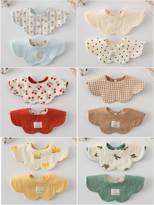 選べるデザイン⭐︎女の子2点セット出産祝い⸜❤︎⸝‍リバーシブルスタイ/プチギフトかわいい/おしゃれ/ 6枚目の画像