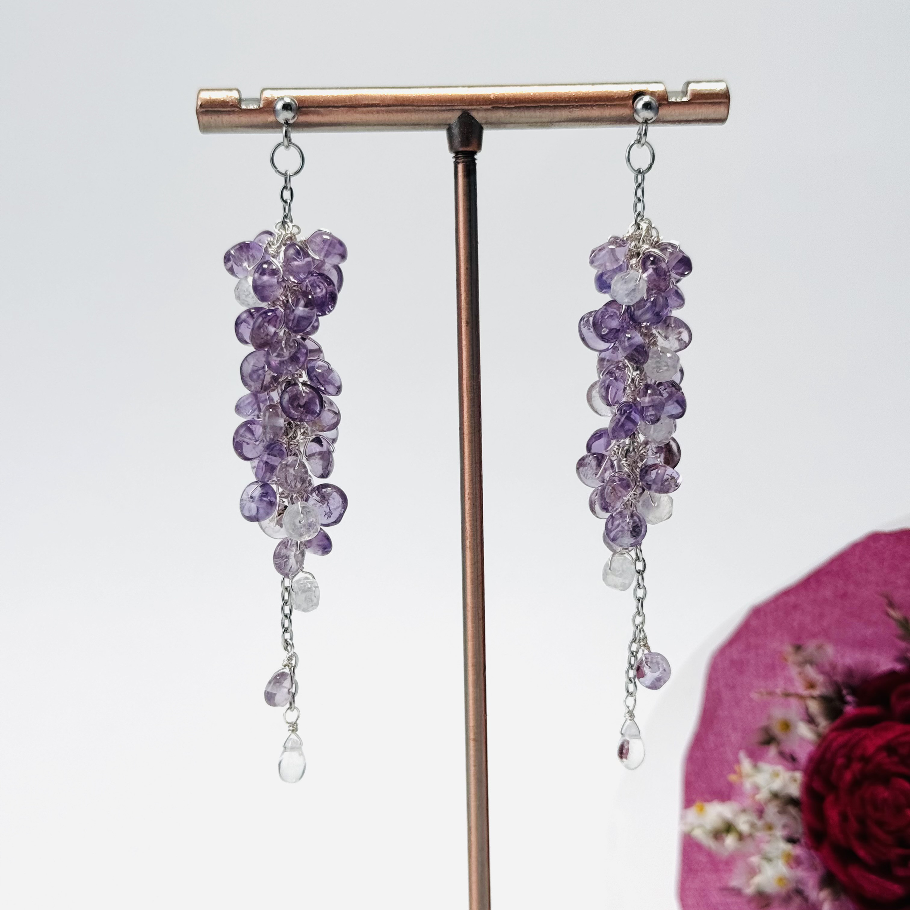 満開藤の花ピアス