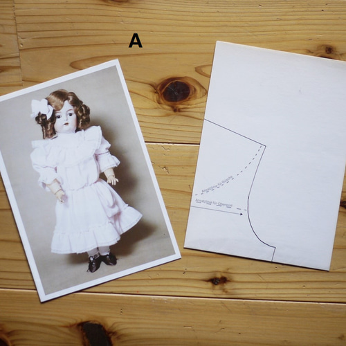 ドール服の型紙 人形服ドレス ドールハウス アンティークドール ビスク