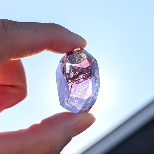 アメトリン ポイントカット原石 商売繁盛をもたらします 虹が出