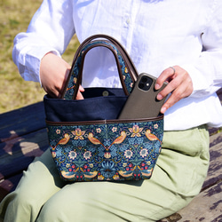 【超早割/特集掲載】 モリス ミニトート＆A4トートバッグ 「2点ペアセット」 倉敷帆布 本革 帆布 ストロベリーシーフ 8枚目の画像