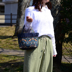 【超早割/特集掲載】 モリス ミニトート＆A4トートバッグ 「2点ペアセット」 倉敷帆布 本革 帆布 ストロベリーシーフ 17枚目の画像