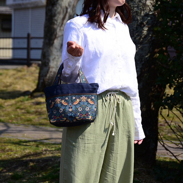 【超早割/特集掲載】 モリス ミニトート＆A4トートバッグ 「2点ペアセット」 倉敷帆布 本革 帆布 ストロベリーシーフ 17枚目の画像