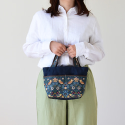 【超早割/特集掲載】 モリス ミニトート＆A4トートバッグ 「2点ペアセット」 倉敷帆布 本革 帆布 ストロベリーシーフ 6枚目の画像