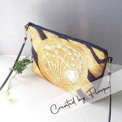 豪華 総ビーズ 刺繍 クラッチバッグ 和装バッグ 国宝 紅白梅図屏風モチーフ 7-3-00379b.jpg