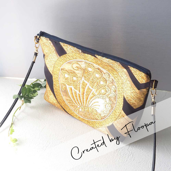 【未使用】高級コード刺繍 和装バッグ フォーマル／金糸銀糸×螺旋柄 未使用】高級コード刺繍 和装バッグ フォーマル／金糸銀糸×螺旋