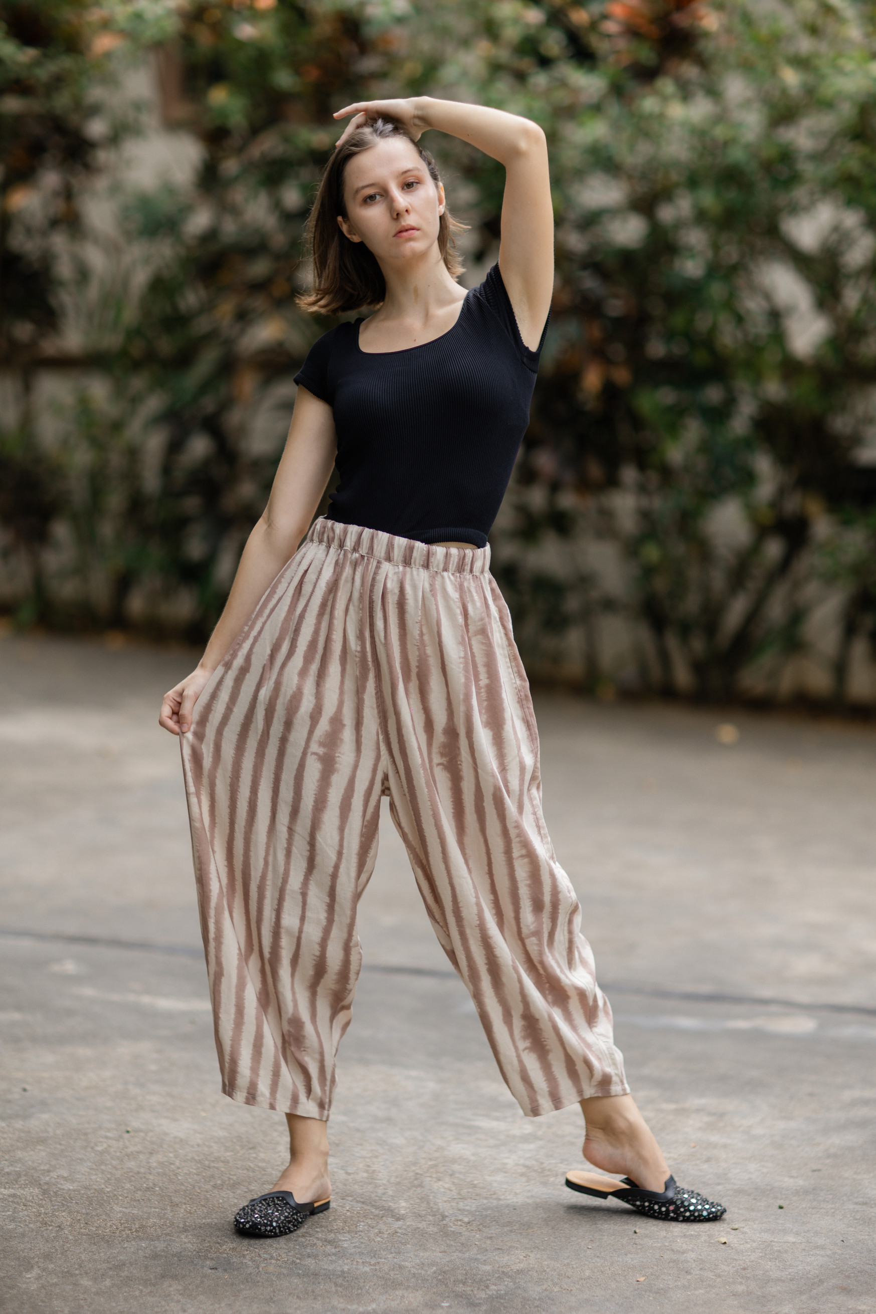 バルーンパンツ（コットンリネン）