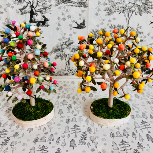 色と自然の交響曲フェルトボールツリー その他置物 youmoutikutik 通販
