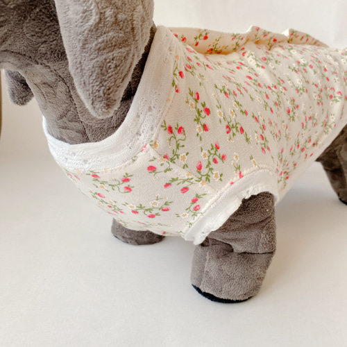 犬服　ハンドメイド（オーダー受付中） 完成品】犬服 ハンドメイド ミニチュアダックス バックオープン タンク