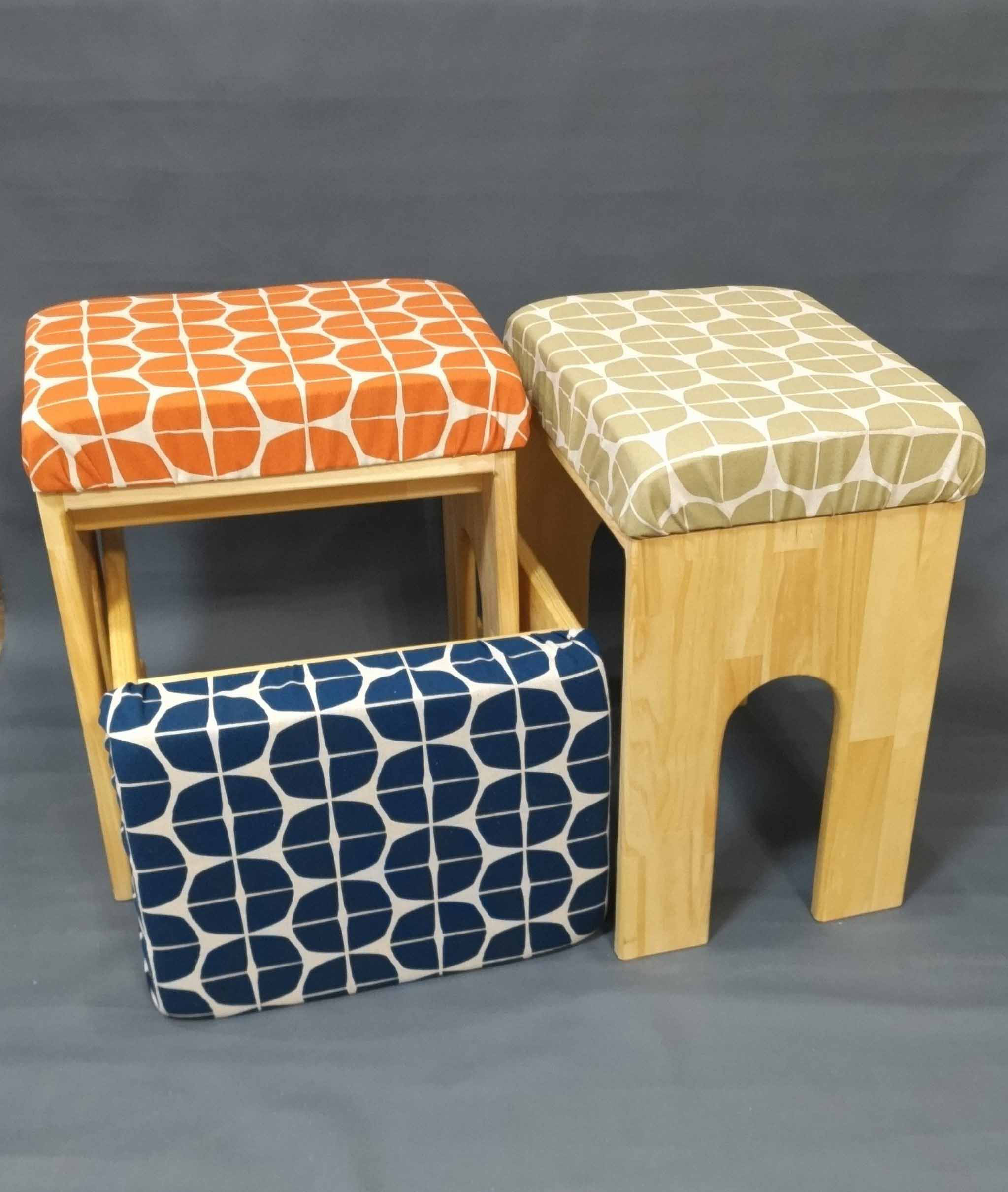 私の必需品 どこでも使える❤かわいいスツール　単品幾何柄❤ 230lab