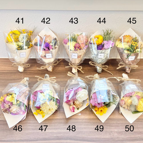 手のひらサイズのミニブーケ♡ ドライフラワー ミニブーケ 花束 結婚式