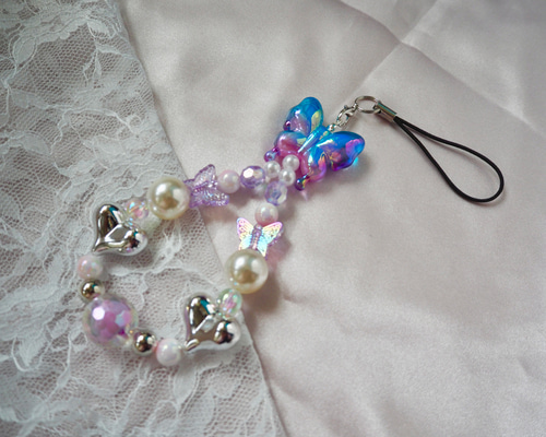 フラーレンクリエーター作　ビーズストラップ　ビーズ製品 フラーレンクリエーター作 ビーズストラップ ビーズ製品