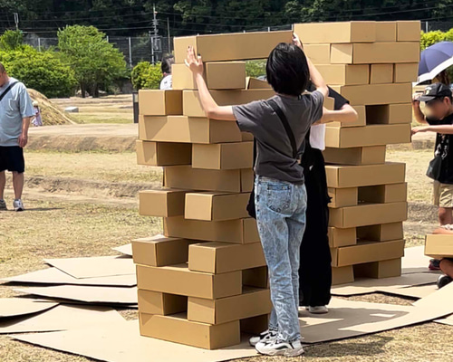 ダンボールブロック【25個セット】 ダンボールタワー 巨大ブロック
