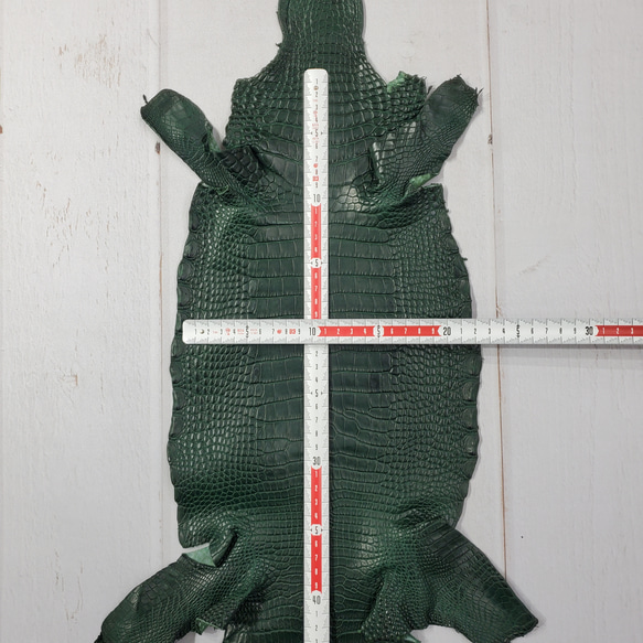 ワニ革  半艶マット  ダークキプロス No.C008352 6枚目の画像