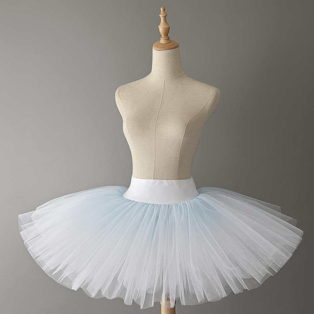 レッスンボン　ぼかしブルー　スカート丈指定可能　6.Sサイズ　バレエ　発表会　レッスン　バレエ衣装　チュチュボン