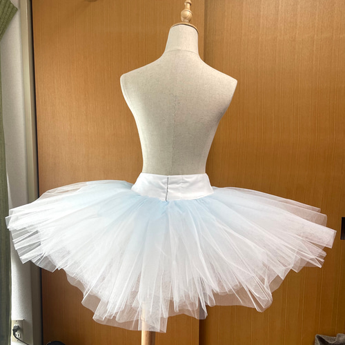レッスンボン ぼかしブルー スカート丈指定可能 6.Sサイズ バレエ 発表