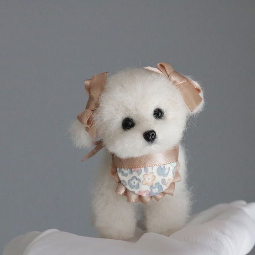 羊毛フェルト 犬 マルチーズ マルプー 白 母の日ギフト リアル