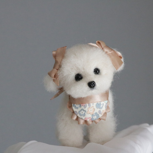 羊毛フェルト 犬 マルチーズ マルプー 白 母の日ギフト リアル