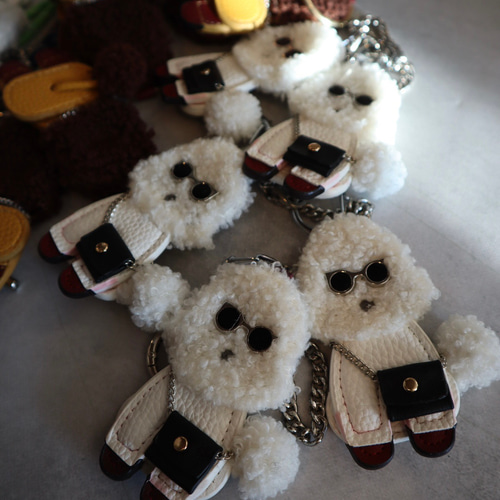 バッグチャーム ストラップ◼︎トイプードル White