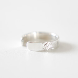 Leaf vein OPEN RING (free size)  / SV925 ≪送料無料≫ 葉っぱ 12枚目の画像