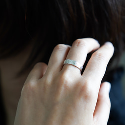 Leaf vein OPEN RING (free size)  / SV925 ≪送料無料≫ 葉っぱ 19枚目の画像